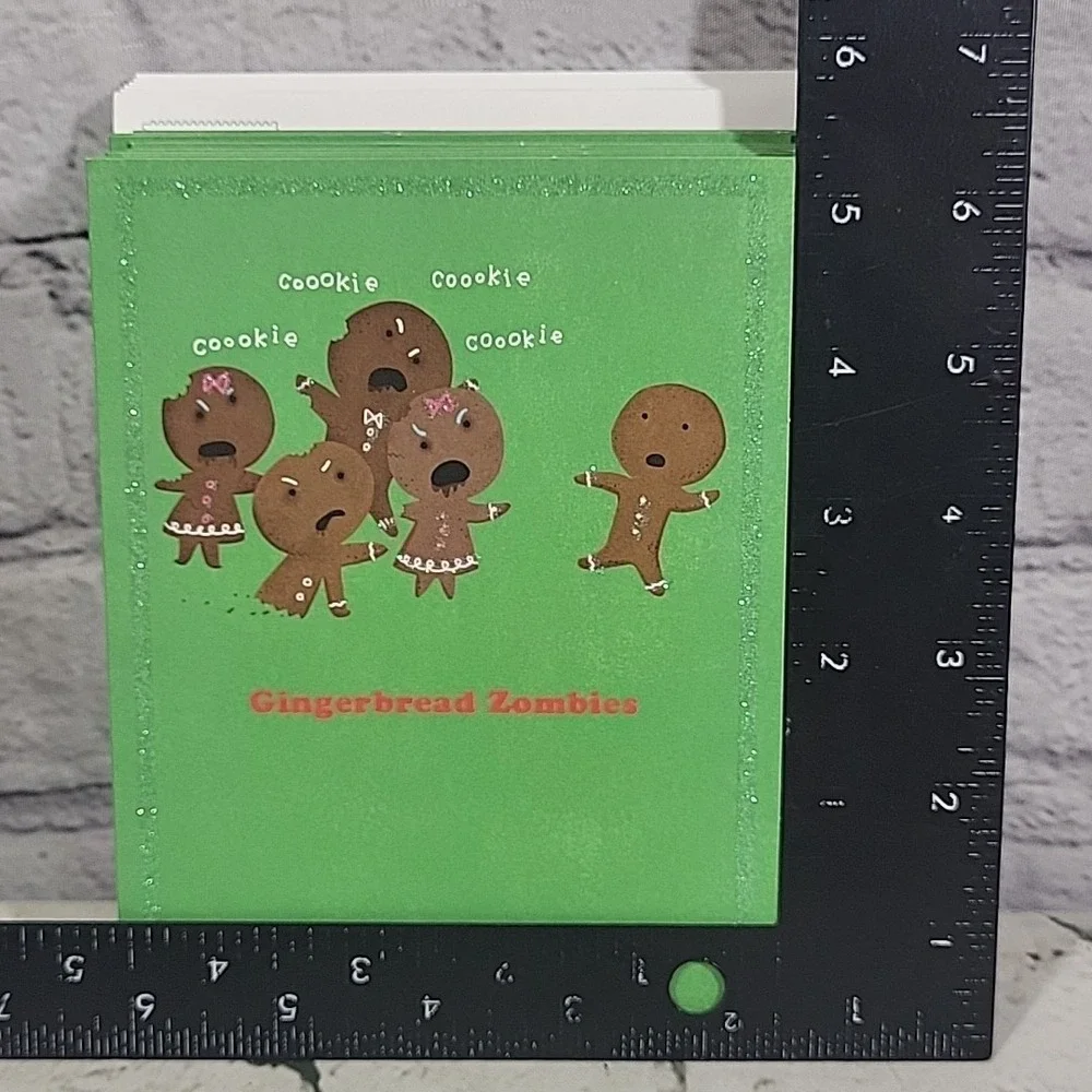 American Greetings Christmas Cards Gingerbread Zombies Lot Set Of 8 New